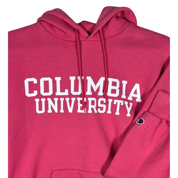 Champion Tops - Champion Columbia University Hoodie‎ Pink Teachers College TC Graphic Sweatshirt